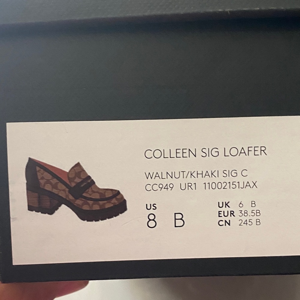 Coach Brown Patterned Loafers - Picture 5 of 5